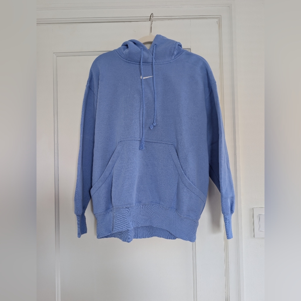 Nike Women's Light Blue Hoodie Sweatshirt